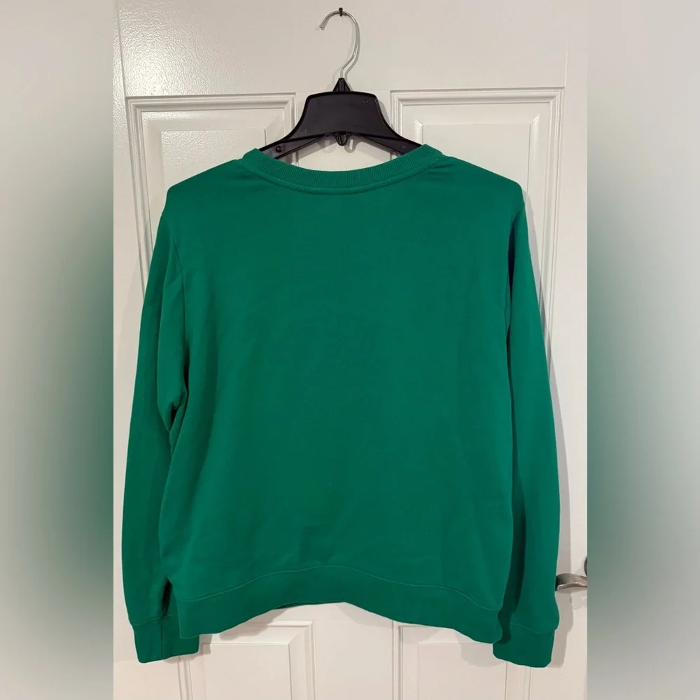 Lilly Pulitzer Green Sweatshirt with Palm Tree Design - Picture 2 of 10
